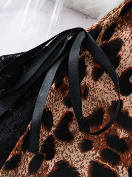 KissICON XL 5XL Leopard Print Deep V-Neck Women's