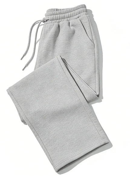 KissICON XL / GRAY Mens Sweatpants Straight Fit Joggers for Sports and Streetwear Loose Oversized Casual Pant Drawstring Multi-pocket Men Long Pant