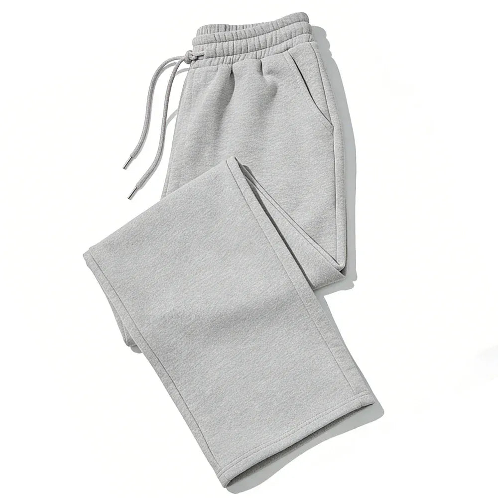 KissICON XL / GRAY Mens Sweatpants Straight Fit Joggers for Sports and Streetwear Loose Oversized Casual Pant Drawstring Multi-pocket Men Long Pant