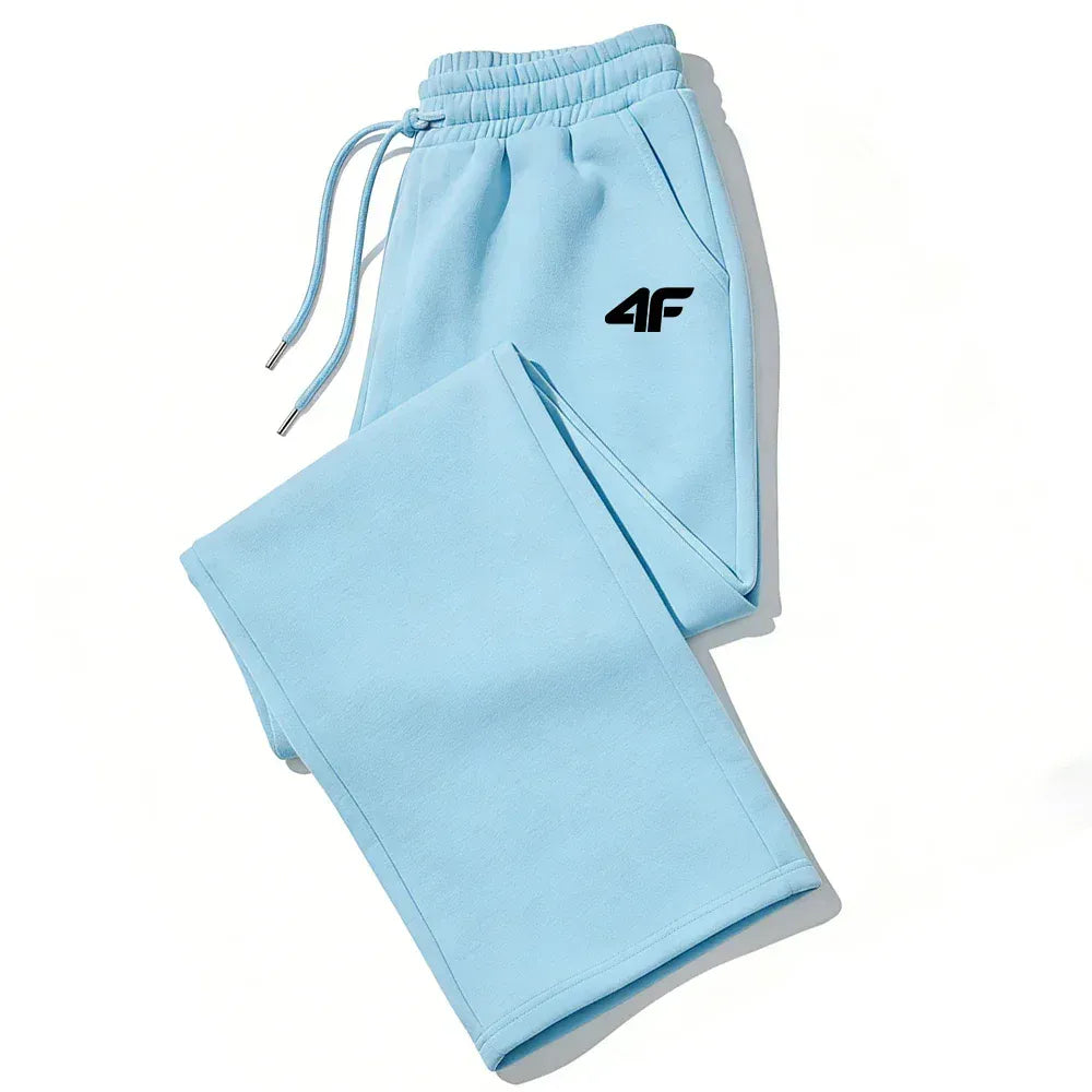 KissICON XL / SKY BLUE Mens Sweatpants Straight Fit Joggers for Sports and Streetwear Loose Oversized Casual Pant Drawstring Multi-pocket Men Long Pant