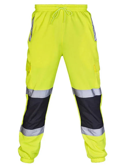KissICON XL25 / Image Color Patchwork Reflective Work Joggers for Men