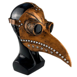 KissICON XL63001 Halloween Costume Plague Doctor Bird Mask Long Nose Beak Cosplay Steampunk Halloween Costume Props Scary Adult Teens Party Props