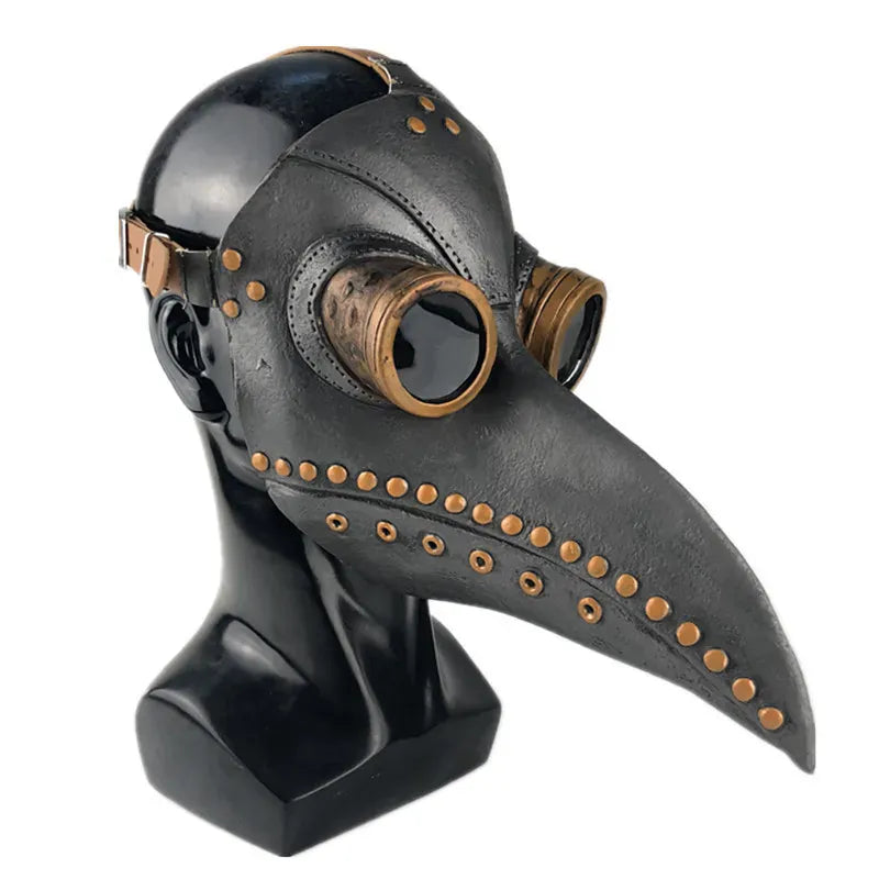 KissICON XL63003 Halloween Costume Plague Doctor Bird Mask Long Nose Beak Cosplay Steampunk Halloween Costume Props Scary Adult Teens Party Props