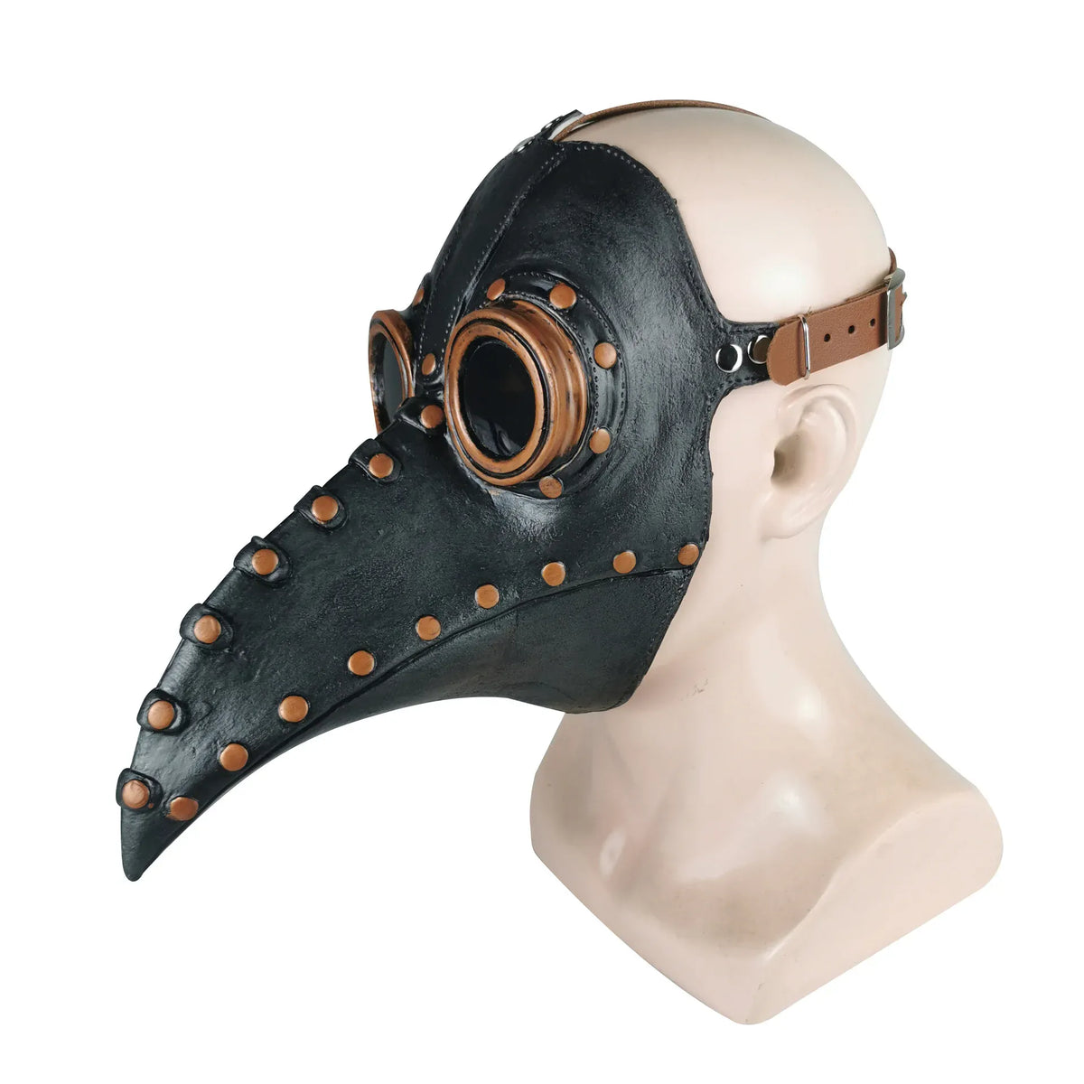 KissICON XL63004 Halloween Costume Plague Doctor Bird Mask Long Nose Beak Cosplay Steampunk Halloween Costume Props Scary Adult Teens Party Props