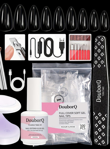 KissICON XR KissIcon Coffin Nail Tips Gel X Kit -