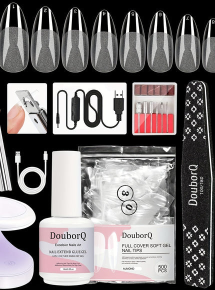 KissICON XRJ KissIcon Coffin Nail Tips Gel X Kit -