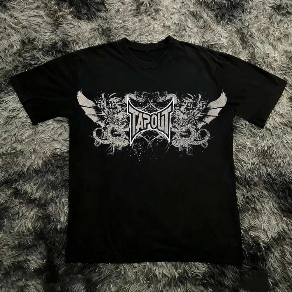 KissICON XXL / 7 Y2K Tapout Graphic Tee Vintage 90s Summer Streetwear