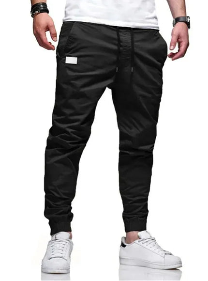 KissICON XXXL / black New Men's Casual Sports Pants Sweatpants Male Jogger Cargo Harem Pencil Pants Trousers Multi-pocket Sweatwear