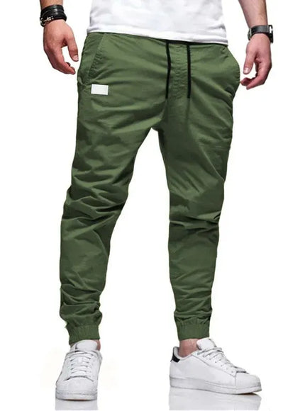 KissICON XXXL / green New Men's Casual Sports Pants Sweatpants Male Jogger Cargo Harem Pencil Pants Trousers Multi-pocket Sweatwear
