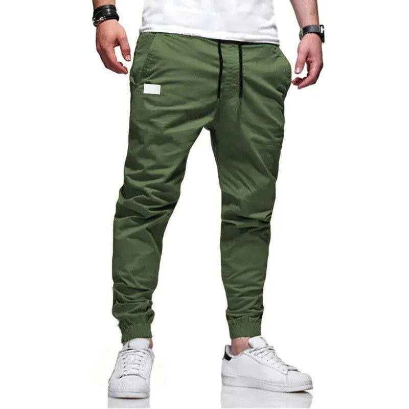 KissICON XXXL / green New Men's Casual Sports Pants Sweatpants Male Jogger Cargo Harem Pencil Pants Trousers Multi-pocket Sweatwear