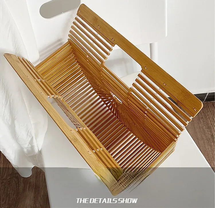 KissICON Y2k Fashionable Half-moon Hollow Bamboo Handbag