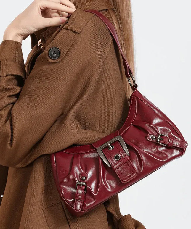 Dropshipman Y2K Retro Pleated Hobo Shoulder Bag for Women Hot Selling Maillard Style Underarm Bag Clutch Handbags for Travel Work Shopping