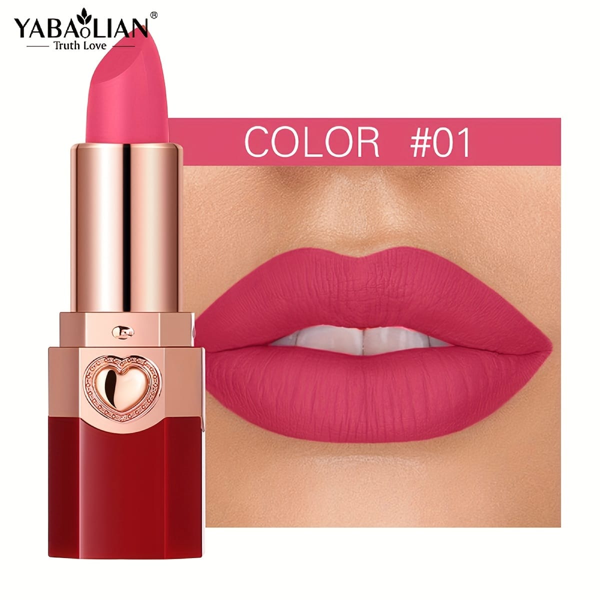 KissICON 💋 YABAOLIAN Lipstick 12 Colors - Waterproof Matte