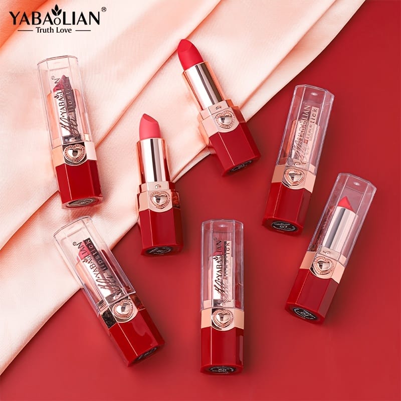 KissICON 💋 YABAOLIAN Lipstick 12 Colors - Waterproof Matte