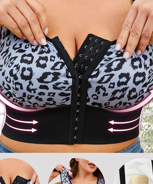 jkthpu-45 YearRound Middle East Sports Bra  Vest Leopard Print