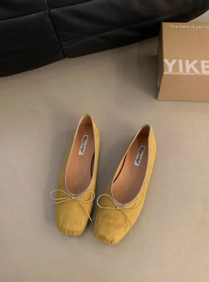KissICON Yellow / 44 Flat Shoes for Women 2024 New Autumn Summer