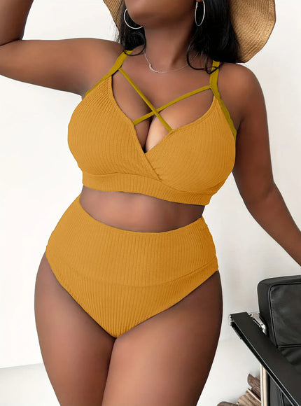 KissICON Yellow / 4XL Bikinis Set – Curve Waist