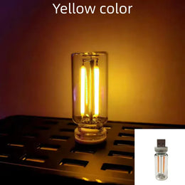 KissICON yellow Halloween DecorAITHEA Led Glass Light  Usb Night Light Bulb Touch Dimming Usb Night Light For Car Interior Bedroom Home Decor