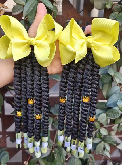 KissICON Yellow KissIcon Delicate Braided Ponytail Extensions Dreadlocks