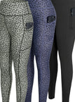 Yellow leopard print + blue leopard print + black / UK 16