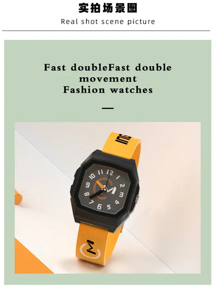 KissICON yellow 💋 UTHAI CA01 Electronic Watch - Waterproof Square