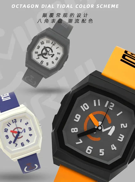 KissICON yellow 💋 UTHAI CA01 Electronic Watch - Waterproof Square