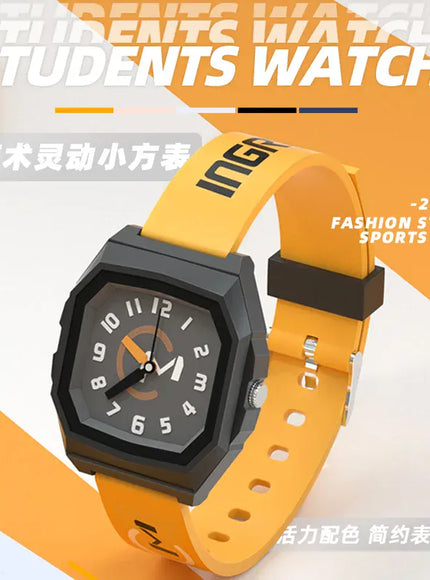 KissICON yellow 💋 UTHAI CA01 Electronic Watch - Waterproof Square