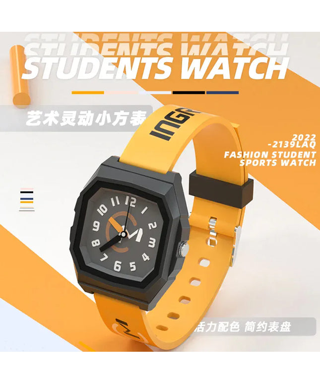KissICON yellow 💋 UTHAI CA01 Electronic Watch - Waterproof Square