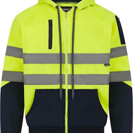 KissICON Yellow / XXL Unisex Fleece ZipUp Hoodie Warm Winter Work Jumper