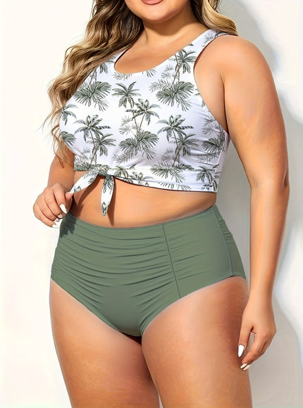KissICON Yiyunqing Waist Swimsuit – Tie-top Two-piece Curve