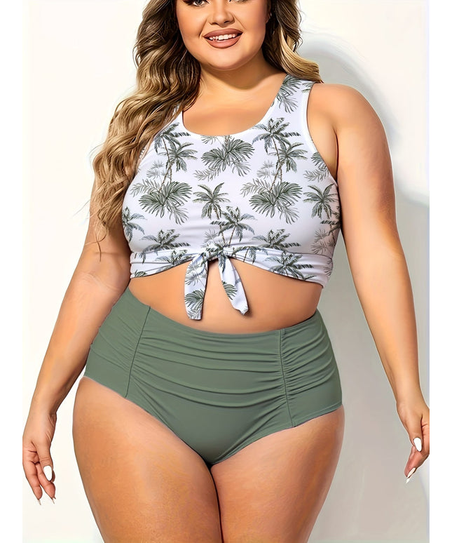 KissICON Yiyunqing Waist Swimsuit – Tie-top Two-piece Curve