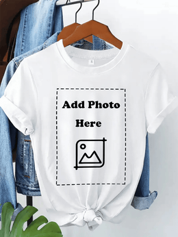 KissICON Your Photo Here Custom TShirt Gift for FriendsFamily