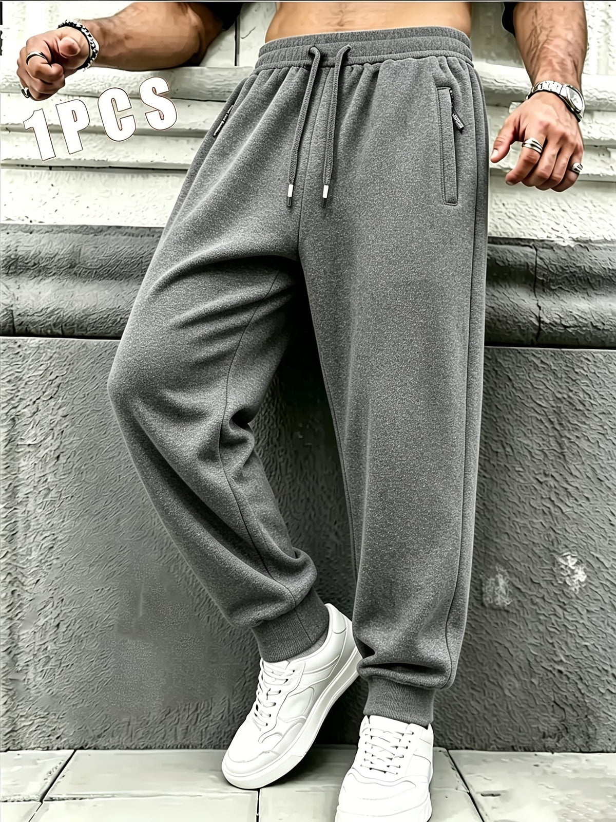KissICON Yunzhonglou Mens Comfy MicroStretch Jogger Sweatpants