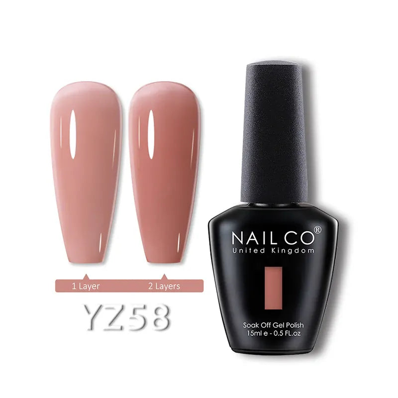 KissICON YZ58 💋 Nailco 15ml Translucent Gel Polish-Natural Resin Formula