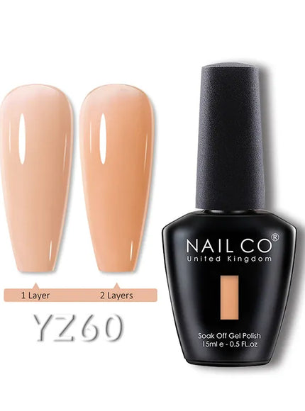 KissICON YZ60 💋 Nailco 15ml Translucent Gel Polish-Natural Resin Formula