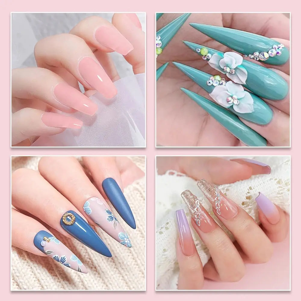 KissICON ZH480 KissIcon Acrylic Nails Kit With Glitter Tips Diy