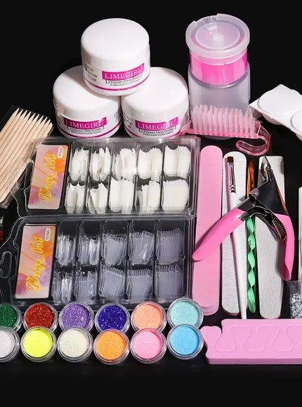KissICON ZH480 KissIcon Acrylic Nails Kit With Glitter Tips Diy
