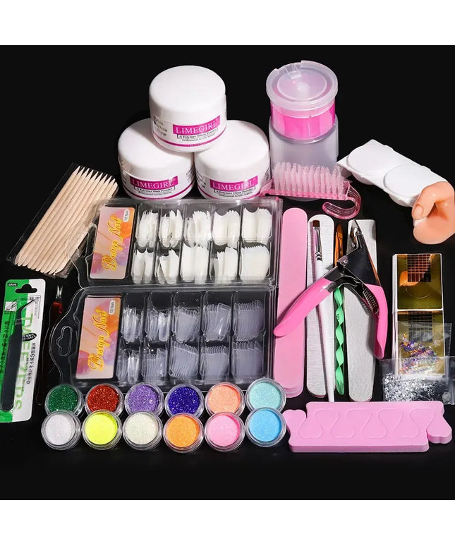 KissICON ZH480 KissIcon Acrylic Nails Kit With Glitter Tips Diy