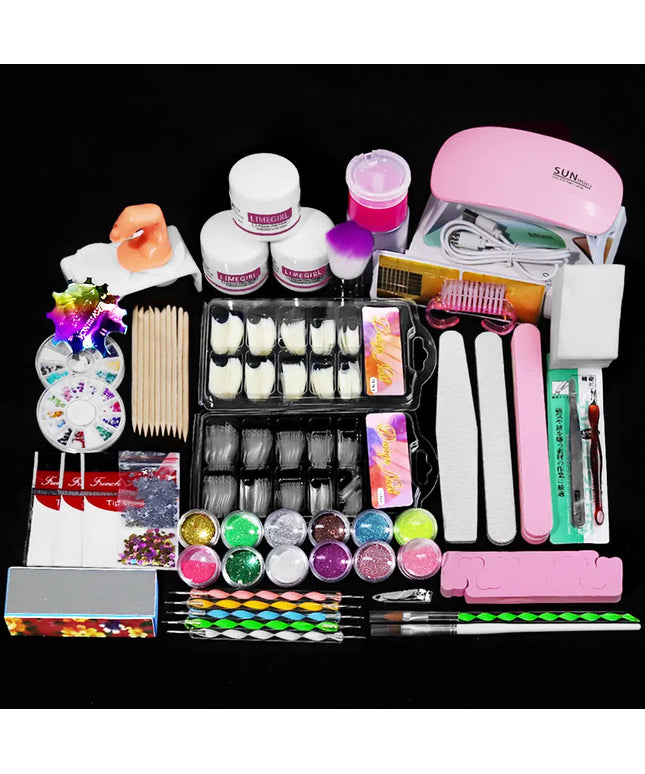 KissICON ZH507 KissIcon Nail Acrylic Kit 12 Color Glitter Powder
