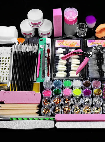 KissICON ZH508 KissIcon Nail Acrylic Kit 12 Color Glitter Powder