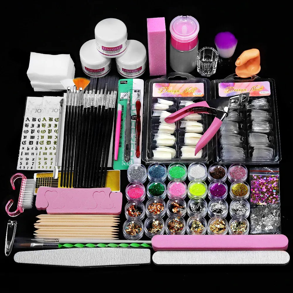 KissICON ZH508 KissIcon Nail Acrylic Kit 12 Color Glitter Powder