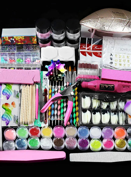 KissICON ZH509 KissIcon Nail Acrylic Kit 12 Color Glitter Powder