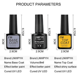 KissICON ZYD45-X4-(3-12) Gel Varnish Kit Professional Nail Gel Set With