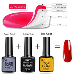 KissICON ZYD45-X4-(3-12) Gel Varnish Kit Professional Nail Gel Set With
