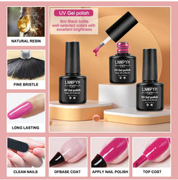 KissICON ZYD45-X4-(3-12) Gel Varnish Kit Professional Nail Gel Set With