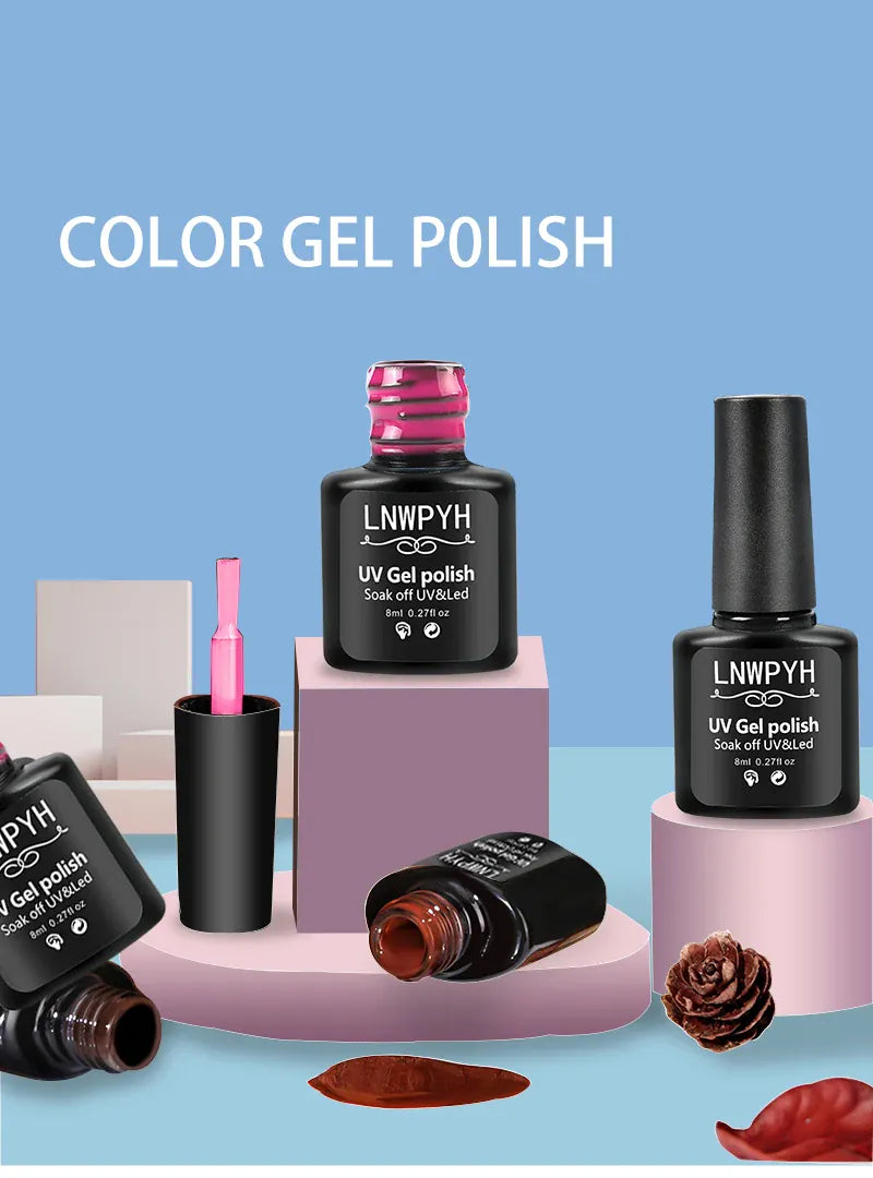 KissICON ZYD45-X4-(3-12) Gel Varnish Kit Professional Nail Gel Set With
