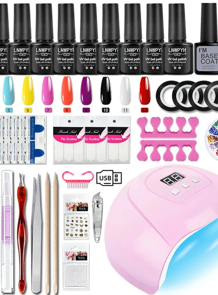 KissICON ZYD45-X4-(3-12) Gel Varnish Kit Professional Nail Gel Set With